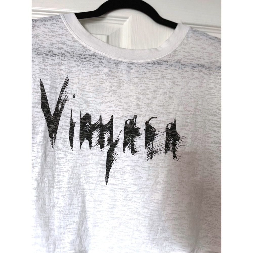 Lululemon Vinyasa Cropped Graphic T-Shirt White Burnout Size 6 Relaxed Fit Boxy - Picture 2 of 8